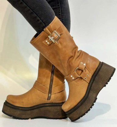 BOTA ELOISA CAMEL EXOTICA - 1