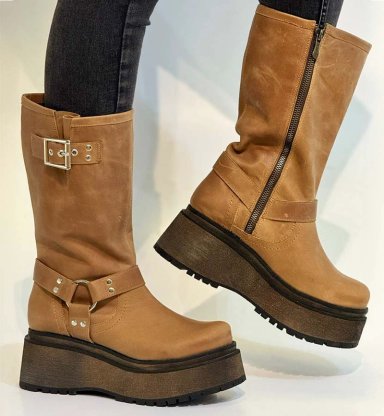 BOTA ELOISA CAMEL EXOTICA - 2