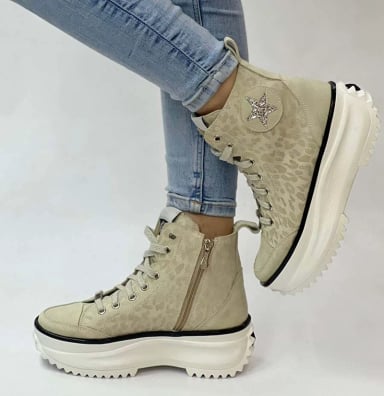 ZAPATILLA BRUNA BEIGE EXOTICA - 1
