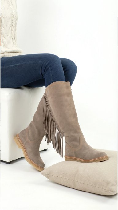 BOTA CAMILE RENO TAUPE EXOTICA - 3