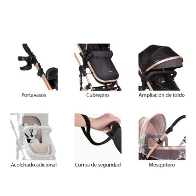 COCHE BBQOOL TRAVEL SYSTEM EVEREST GREY GRIS - 8