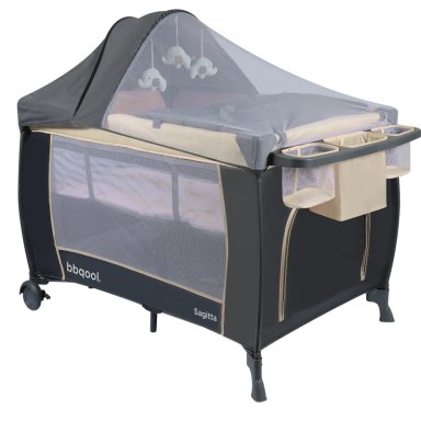 CUNA PLAYARD SAGITTA BEIGE + COLCHON DE VIAJE PLEGABLE - 3