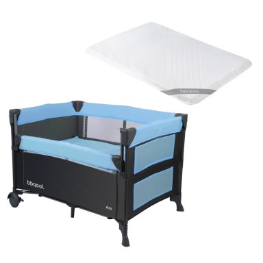 CUNA PLAYARD COLECHO ARA AZUL + COLCHON DE VIAJE PLEGABLE - 1