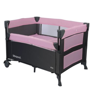 CUNA PLAYARD COLECHO ARA ROSADO + COLCHON DE VIAJE PLEGABLE - 2