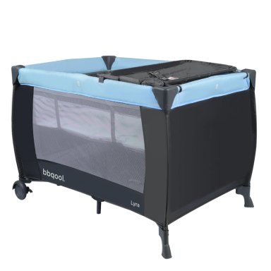 CUNA PLAYARD LYRA AZUL + COLCHON DE VIAJE PLEGABLE - 2