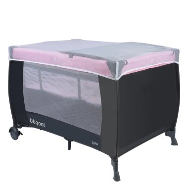 CUNA PLAYARD LYRA ROSADO + COLCHON DE VIAJE PLEGABLE - 3