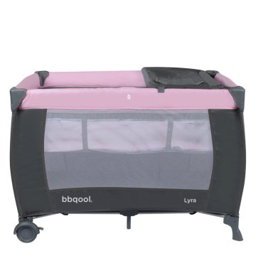 CUNA PLAYARD LYRA ROSADO + COLCHON DE VIAJE PLEGABLE - 4