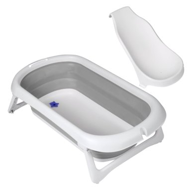 BAÑERA BBQOOL PLEGABLE SPLASHY GREY + SOPORTE ERGONÓMICO GRIS - 1
