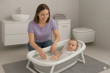 BAÑERA BBQOOL PLEGABLE SPLASHY GREY + SOPORTE ERGONÓMICO GRIS - 2