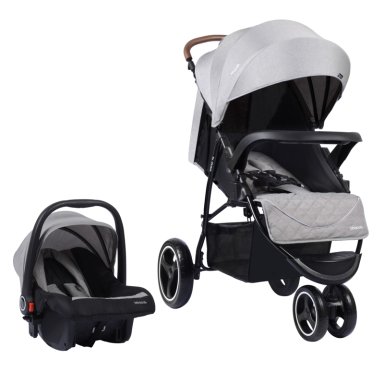 COCHE BBQOOL TRAVEL SYSTEM KANO LIGHT GREY GRIS - 1