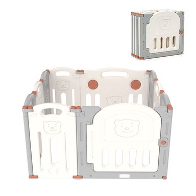CORRAL BBQOOL DIDÁCTICO JUEGOS PLEGABLE TEDDY GREY GRIS - 2