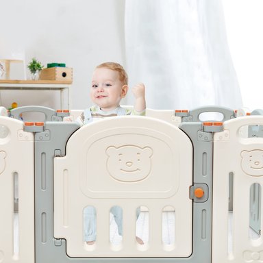 CORRAL BBQOOL DIDÁCTICO JUEGOS PLEGABLE TEDDY GREY GRIS - 8