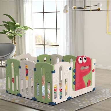 CORRAL BBQOOL DIDÁCTICO JUEGOS DINOSAUR GREEN VERDE - 7