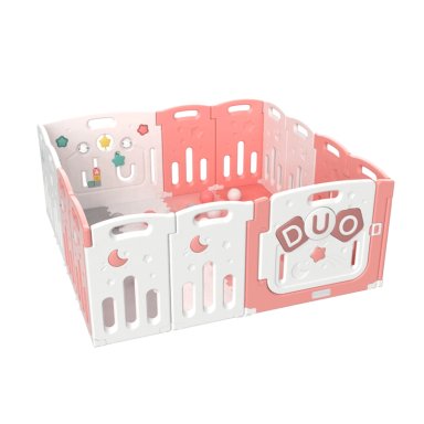 CORRAL DIDACTICO DE JUEGOS DUO ROSADO + ALFOMBRA + PELOTAS - 1