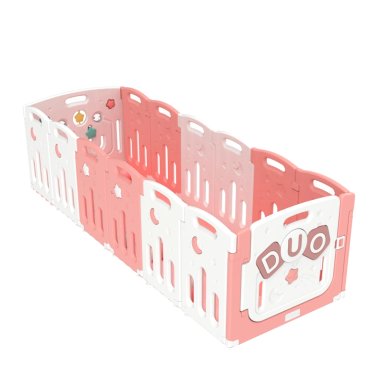 CORRAL DIDACTICO DE JUEGOS DUO ROSADO + ALFOMBRA + PELOTAS - 4