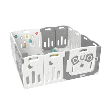 CORRAL DIDACTICO DE JUEGOS DUO GRIS + ALFOMBRA + PELOTAS - 1