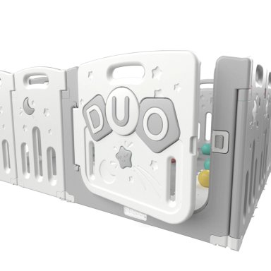 CORRAL DIDACTICO DE JUEGOS DUO GRIS + ALFOMBRA + PELOTAS - 5