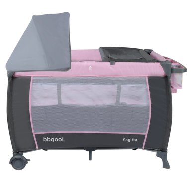 CUNA PLAYARD SAGITTA ROSADO + COLCHON DE ESPUMA - 4