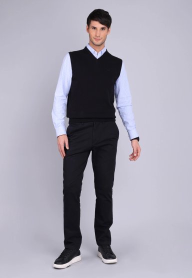 PANTALON CHINO HOMBRE ARROW BASICO REGULAR FIT NEGRO - 4