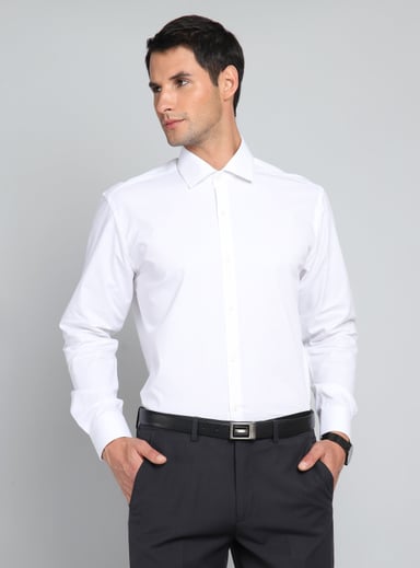 CAMISA HOMBRE ARROW FORMAL SPANDEX TEXTURADA BLANCA - 1