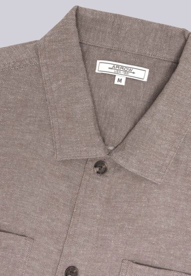 SOBRECAMISA DE ALGODON Y LINO ARROW - 5