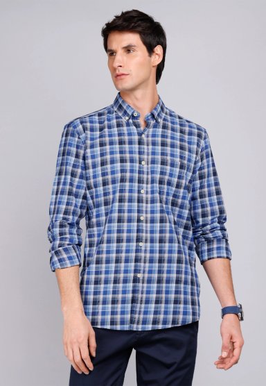CAMISA CUADROS MANGA LARGA ARROW - 1