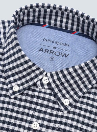 CAMISA OXFORD SPANDEX REGULAR FIT AZUL ARROW - 5