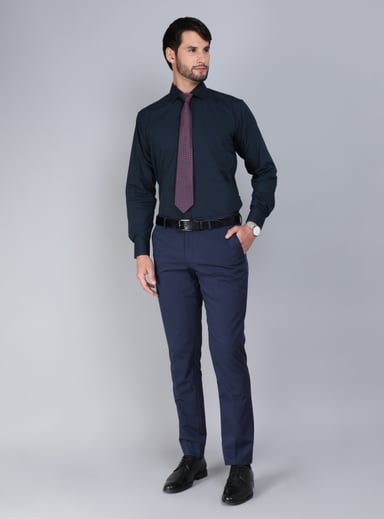 CAMISA FORMAL SPANDEX SLIM FIT AZUL MARINO ARROW - 5