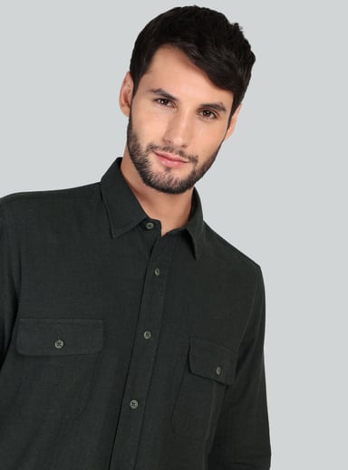 CAMISA TEXTURADA REGULAR FIT VERDE ARROW - 3