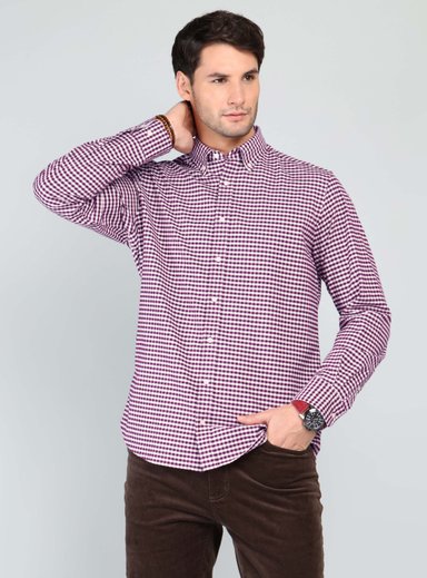 CAMISA OXFORD SPANDEX REGULAR FIT BURDEO ARROW - 1