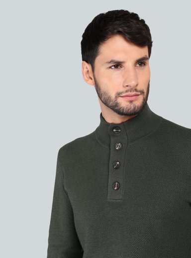 SWEATER CUELLO ALTO REGULAR FIT VERDE ARROW - 3