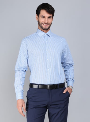 CAMISA FORMAL SPANDEX TAILORED FIT CELESTE ARROW - 1