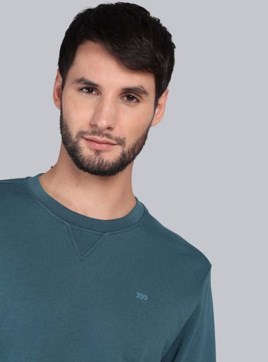POLERON CUELLO REDONDO REGULAR FIT PETROLEO ARROW - 3