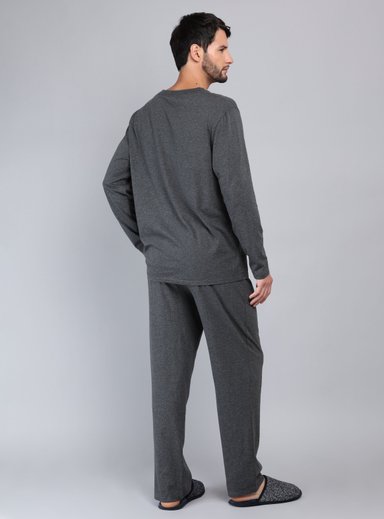 PIJAMA LARGO REGULAR FIT GRIS OSCURO ARROW - 2