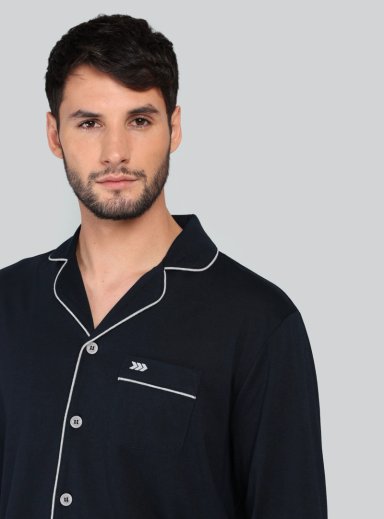 PIJAMA CLASICO REGULAR FIT AZUL ARROW - 4