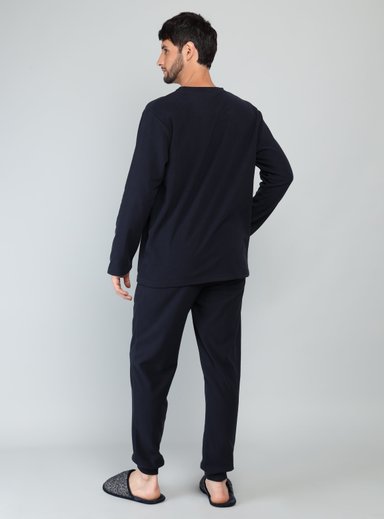 PIJAMA LARGO POLAR REGULAR FIT AZUL ARROW - 4