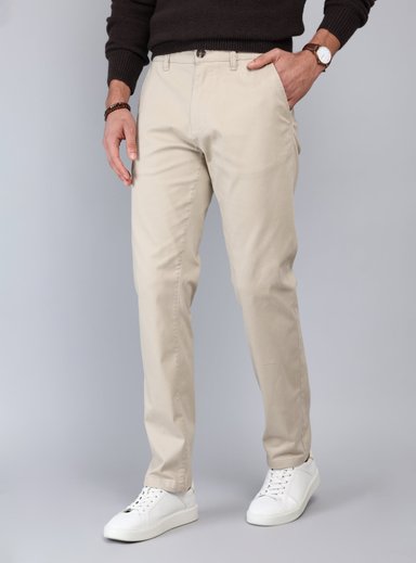 PANTALON CHINO SPANDEX REGULAR FIT BEIGE PIERO BUTTI - 1