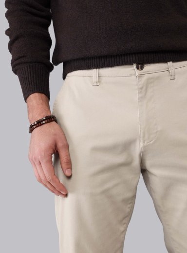 PANTALON CHINO SPANDEX REGULAR FIT BEIGE PIERO BUTTI - 3
