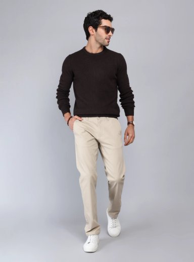 PANTALON CHINO SPANDEX REGULAR FIT BEIGE PIERO BUTTI - 4