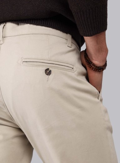 PANTALON CHINO SPANDEX REGULAR FIT BEIGE PIERO BUTTI - 5