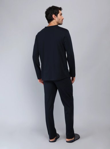 PIJAMA LARGO REGULAR FIT AZUL PIERO BUTTI - 2
