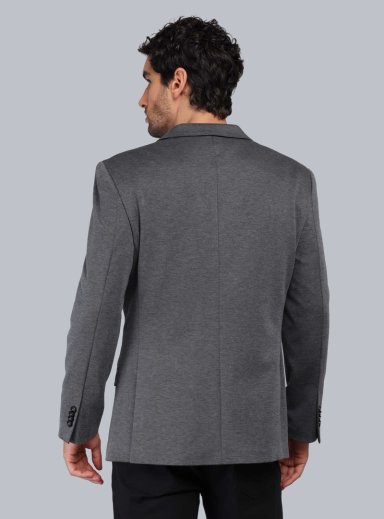 BLAZER TEXTURADO SPANDEX TAILORED FIT GRIS PIERO BUTTI - 2