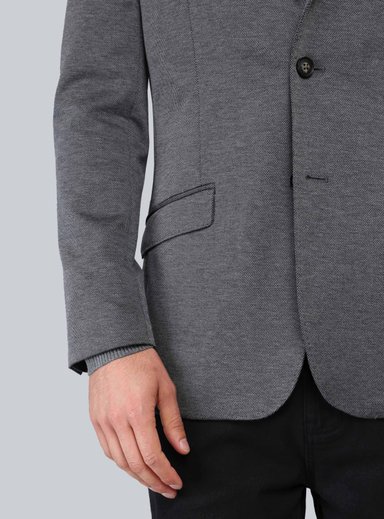 BLAZER TEXTURADO SPANDEX TAILORED FIT GRIS PIERO BUTTI - 6