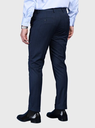 TRAJE A RAYAS SPANDEX SLIM FIT AZUL ARROW - 8