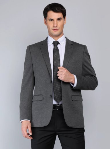 BLAZER SPANDEX TAILORED FIT GRIS VAN HEUSEN - 1