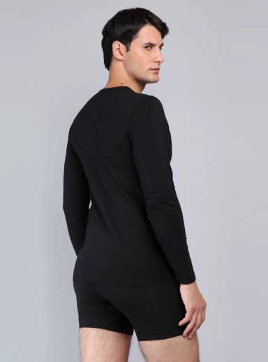 CAMISETA PRIMERA CAPA REGULAR FIT NEGRO ARROW - 2