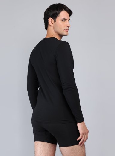CAMISETA PRIMERA CAPA REGULAR FIT NEGRO ARROW - 2