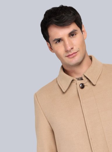 ABRIGO RECTO LISO REGULAR FIT BEIGE ARROW - 3
