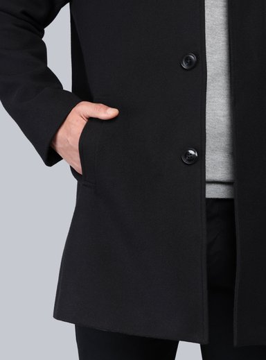 ABRIGO RECTO LISO REGULAR FIT NEGRO ARROW - 5