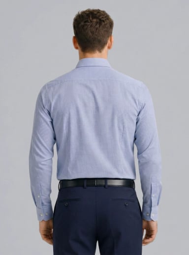 CAMISA FORMAL SPANDEX SLIM FIT AZUL ARROW - 2